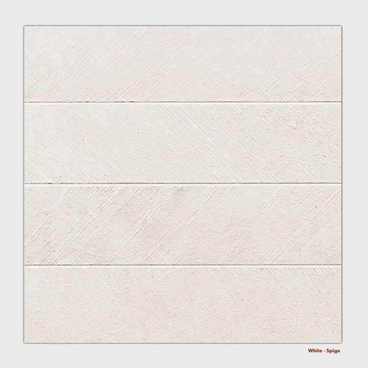 Bottega Series Spanish Floor and Wall Tile in White, 3D / Texture finish