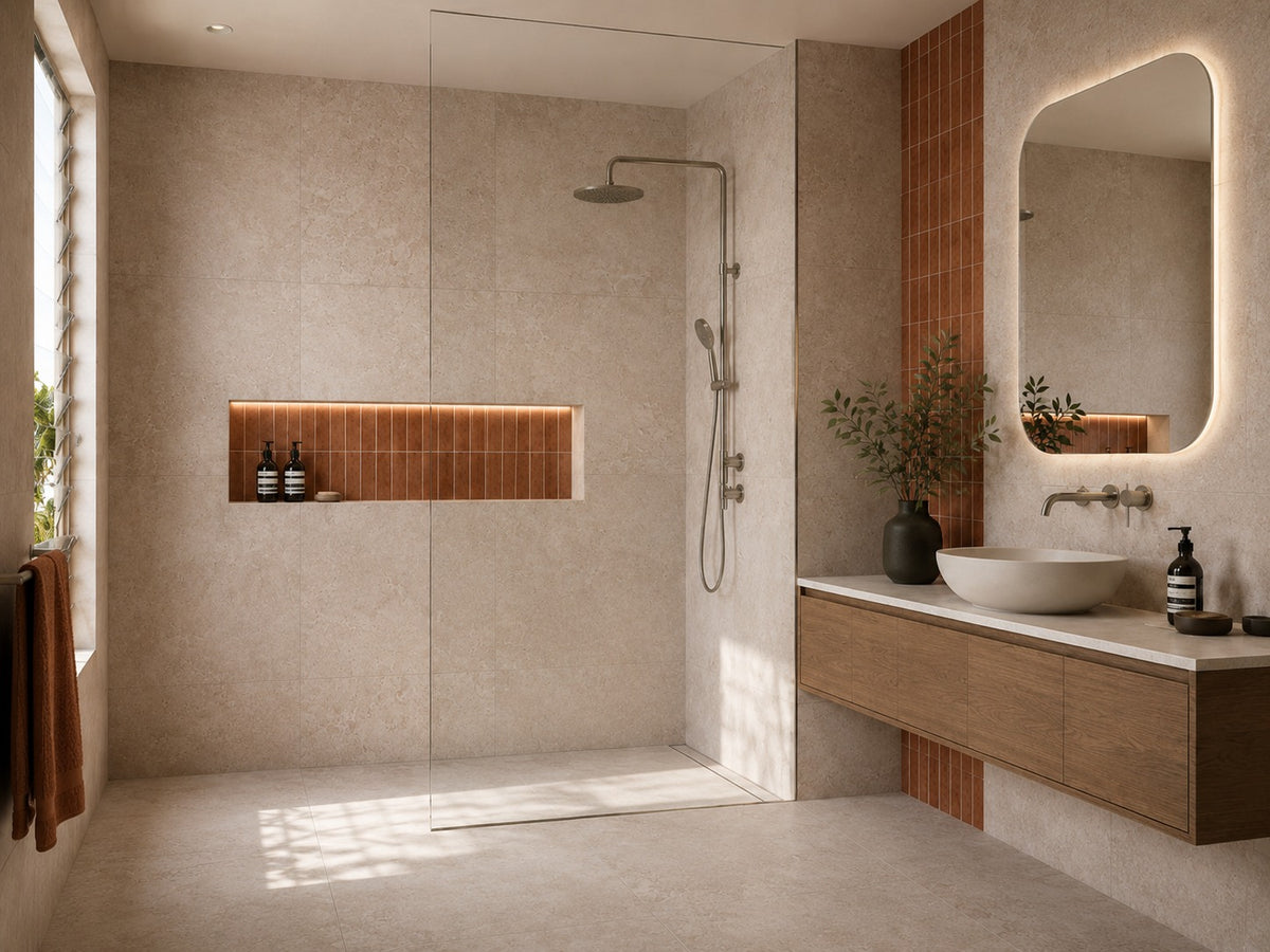Alps Porcelain Floor & Wall Tile in Beige, Grey & Silver, Matt finish