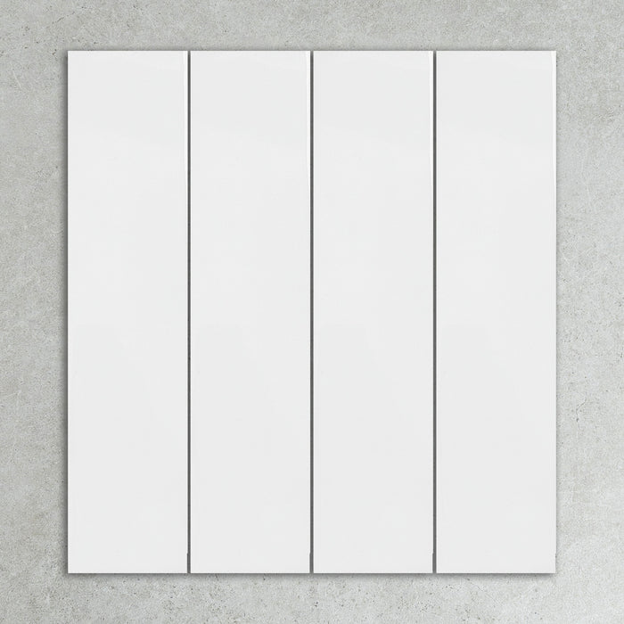 Polo Series Ceramic Tile in White, Gloss finish
