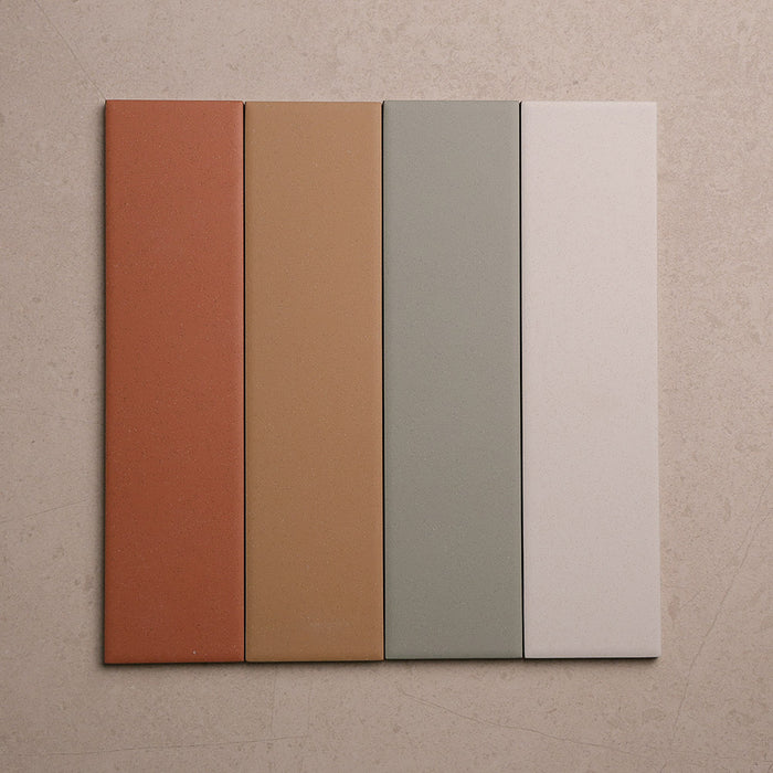 Tapp Spanish Subway Tile - 60x246 mm in Camel, Sage, Terracotta & White, Matt finish