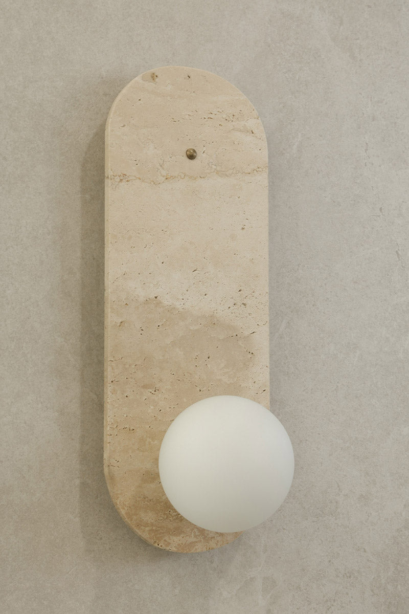 Lunara Tavern Oval Wall Light in Travertine