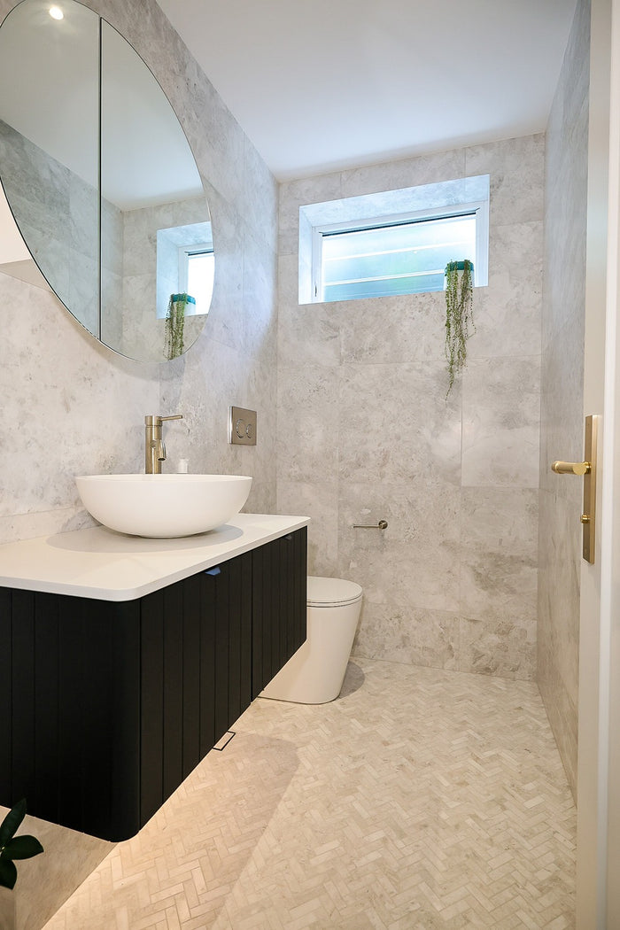 Nimbus White Honed Marble Indoor Floor and Wall Tile