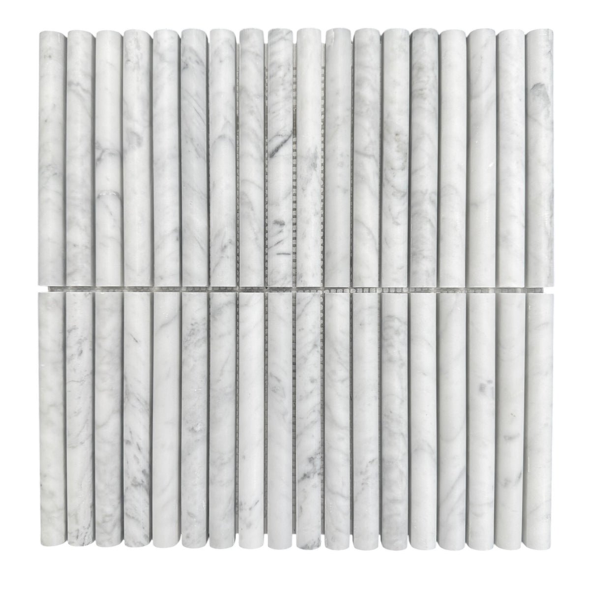 Carrara Stack Marble Mosaic | Honed Natural Stone