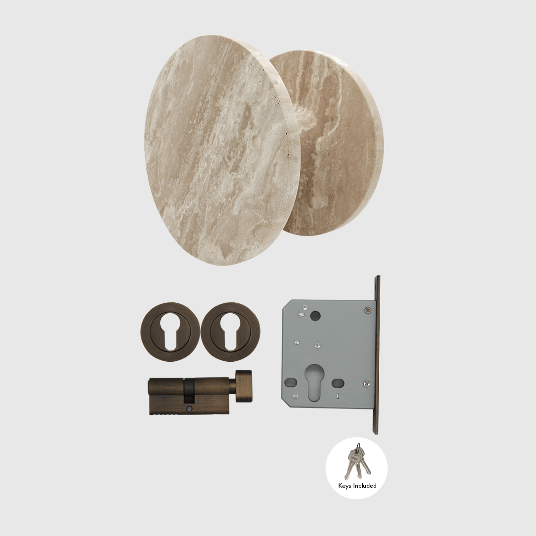 Travertine - Lock & Entry Door Package
