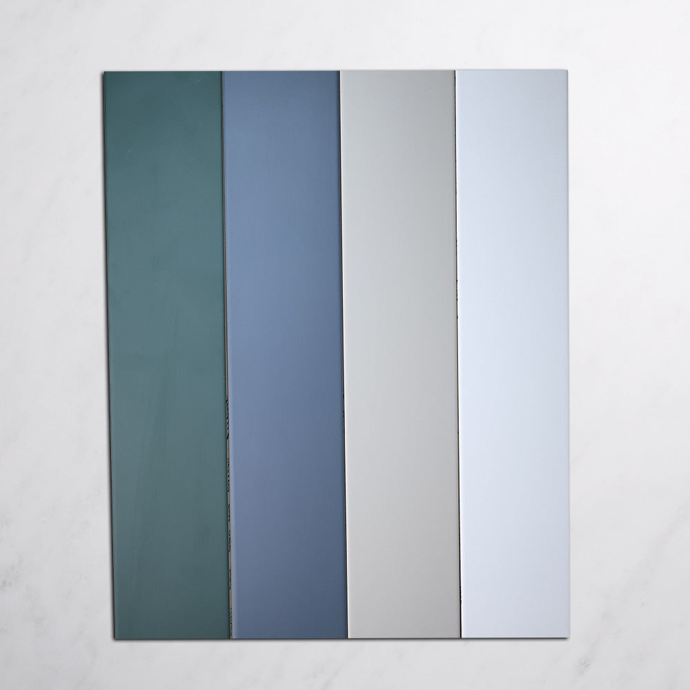 Plinto Spanish Feature Wall Tile 107 x 542 mm in Blue, Green, Greige & White, Matt finish