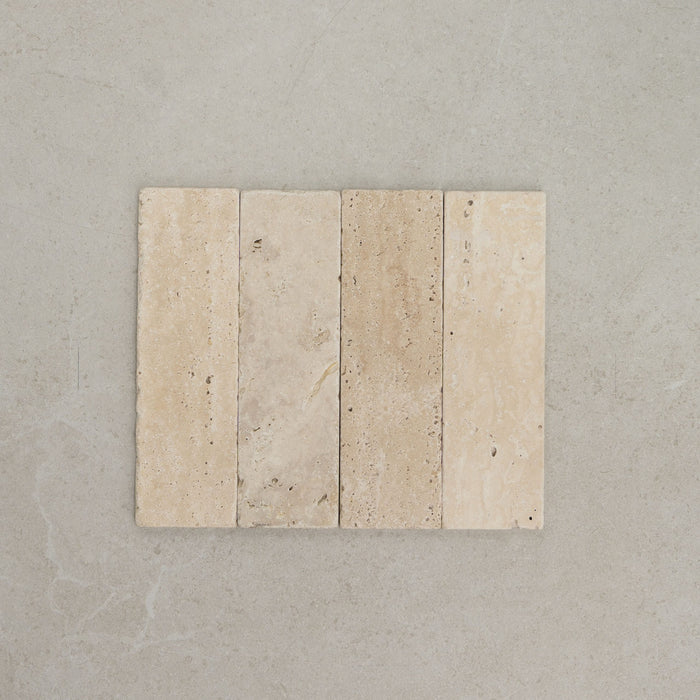 Apollo Natural Stone Subway Tile 60x200mm in Navona, Tumbled finish