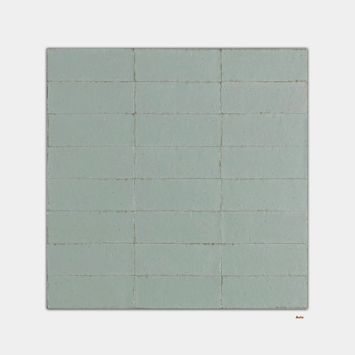 Glace Porcelain Wall Tile | Gloss Handmade Look Splashback Tile in Avio