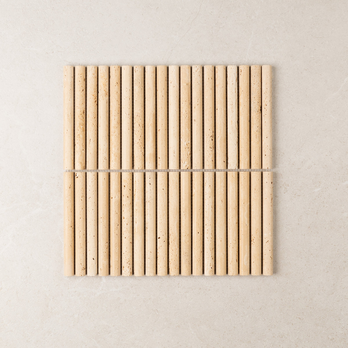 Travertine Stack Mosaic | Tumbled, Honed & Brushed Natural Stone