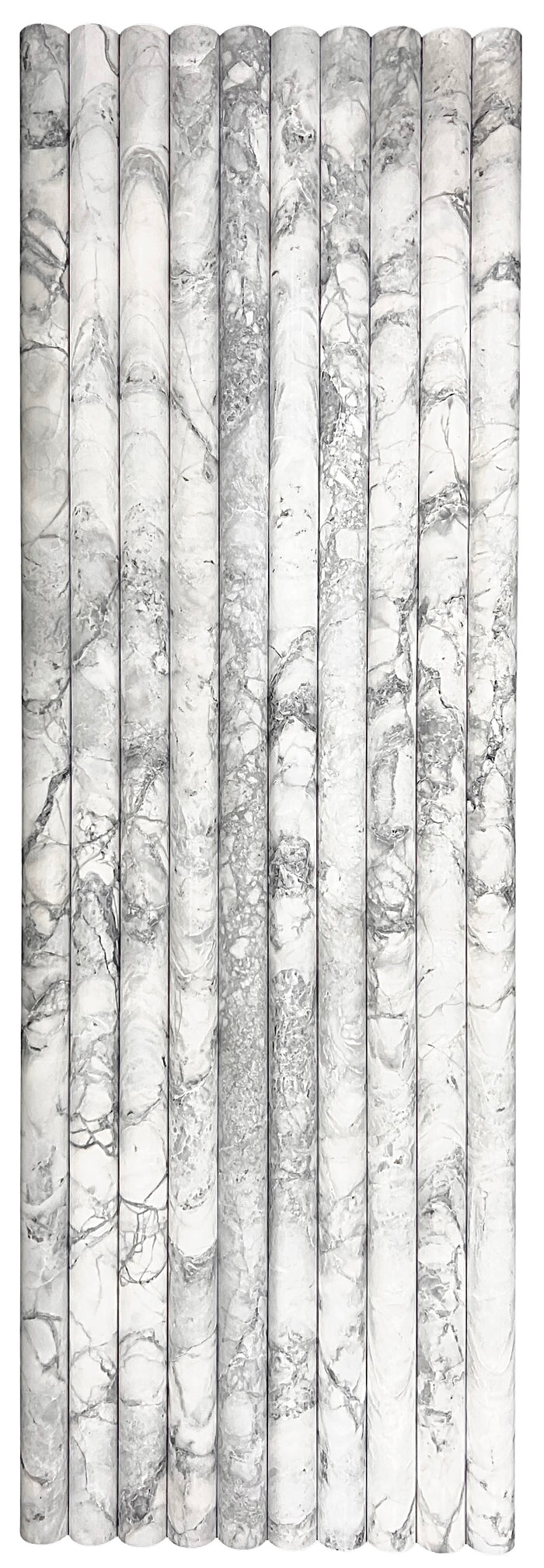 Super White Bamboo Marble Flute 30x900mm in Grey, Honed finish