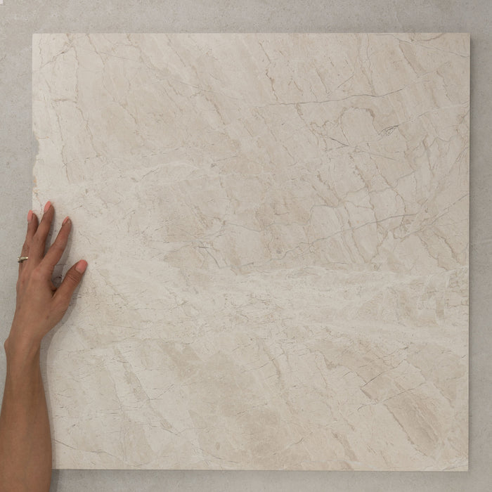 Bianco Chiaro Honed Marble Indoor Floor and Wall Tile in Bianca Chiaro