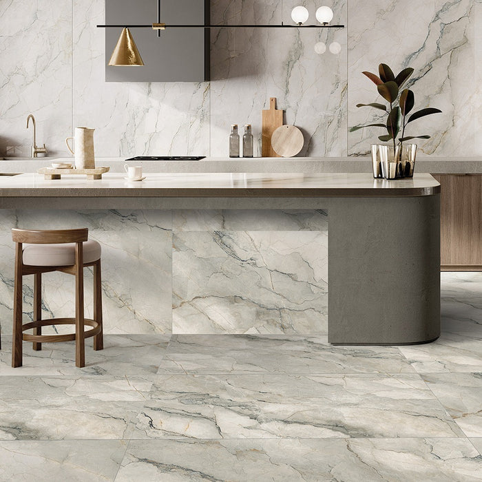 Bolgheri Stone Look Italian Floor and Wall Tile in Jasmine, Gardenia & Lotus, Natural finish