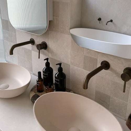 Botticino Square Marble Tile & Mosaic | Tumbled Natural Stone