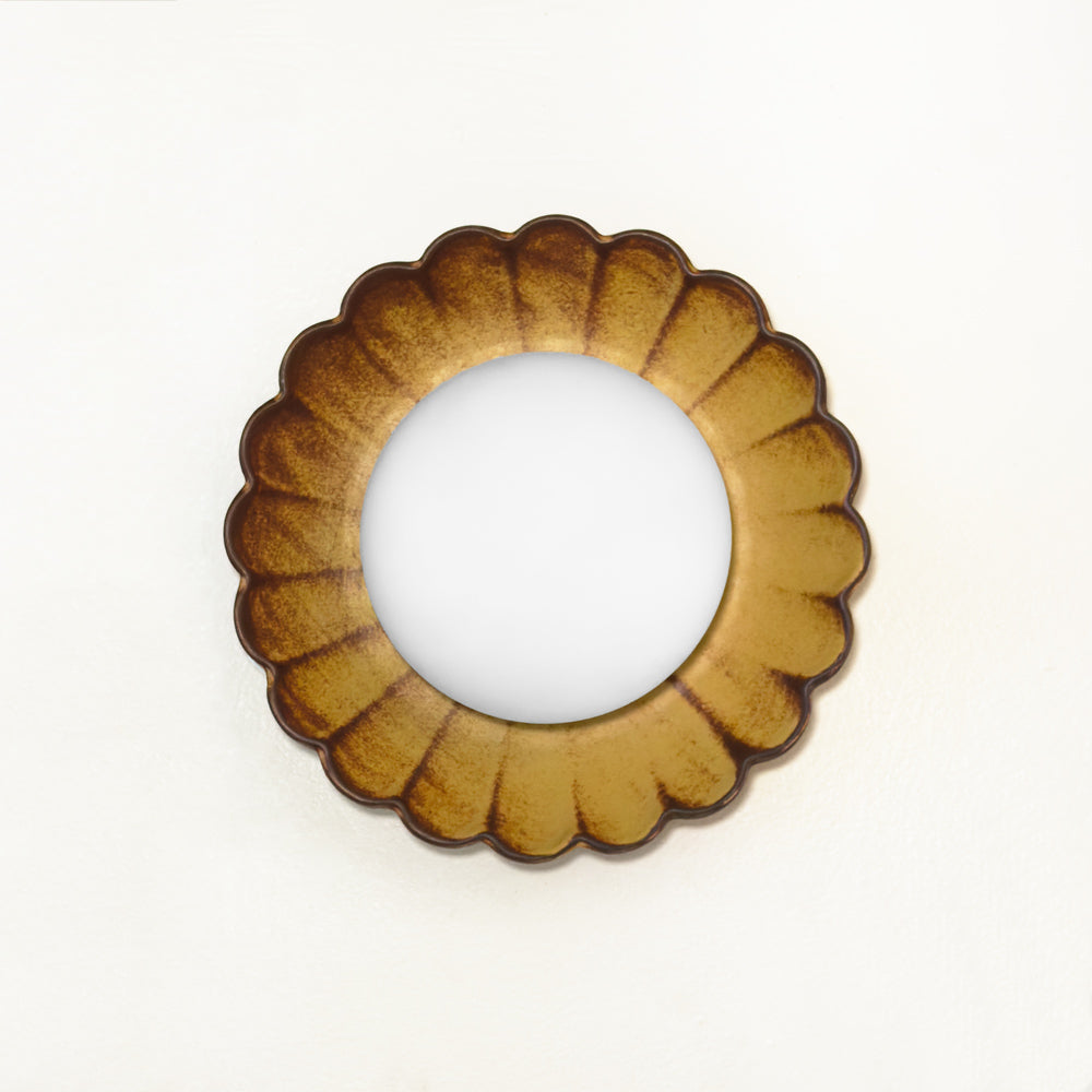 Lunara Bloom Wall Sconce Light in Brown, 210 x 110 mm