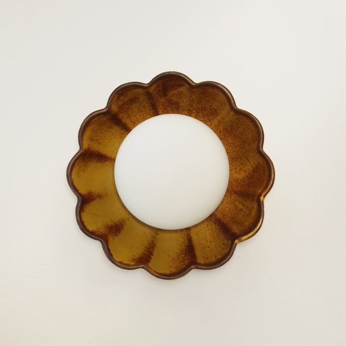 Lunara Bloom Wall Sconce Light in Brown, 150 x 110 mm #Colour_Brown