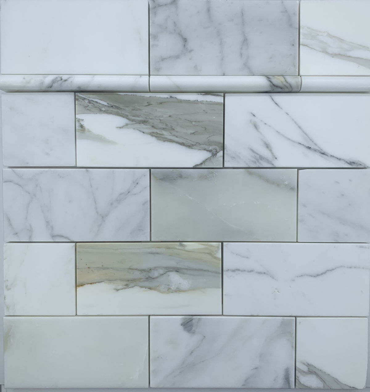 Calacatta Subway Marble Tile | Honed Natural Stone