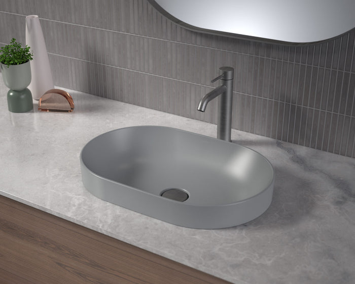 Liano II Mid Tower Basin Mixer in Gunmetal | Caroma #Colour_Gunmetal