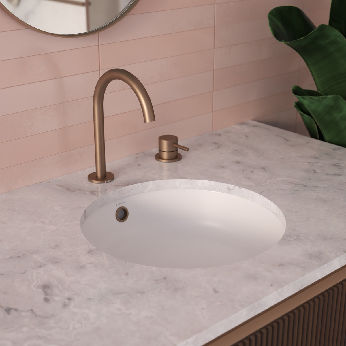 Liano II Hob Swivel Outlet 160mm in Brushed Brass | Caroma