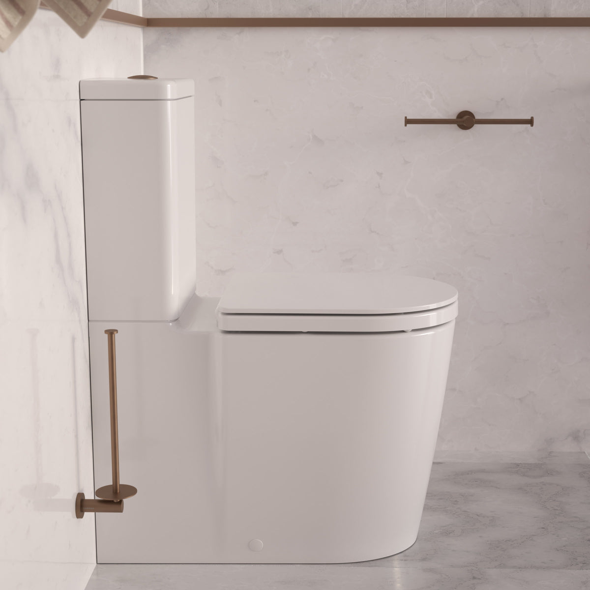 Liano II Robe Hook in Brushed Brass | Caroma