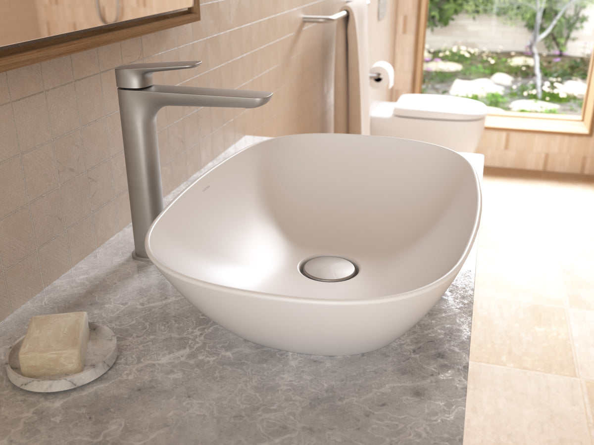 Liano II Tower Mixer in Brushed Nickel | Caroma