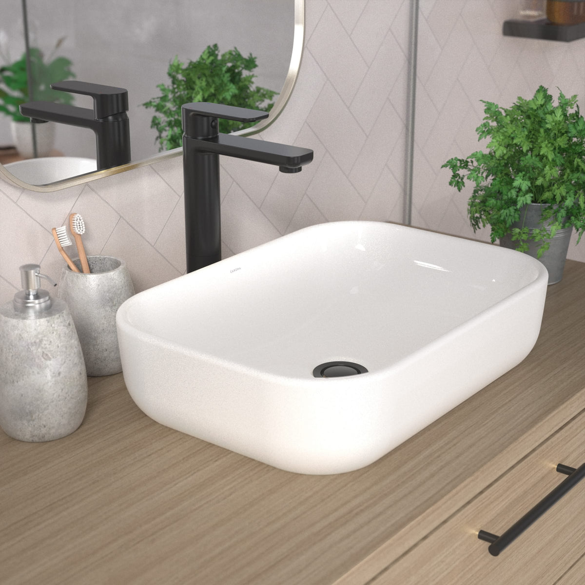 Urbane II Tower Basin Mixer in Matte Black | Caroma