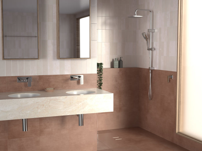 Urbane II 180mm Wall Basin/Bath Trim Kit - Rectangular Cover Plate in Chrome | Caroma #Colour_Chrome
