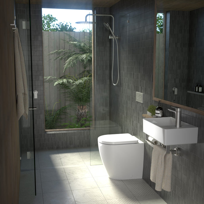 Urbane II Heated Towel Rail - Vertical - Transformer not included in Stainless Steel | Caroma #Colour_Stainless Steel