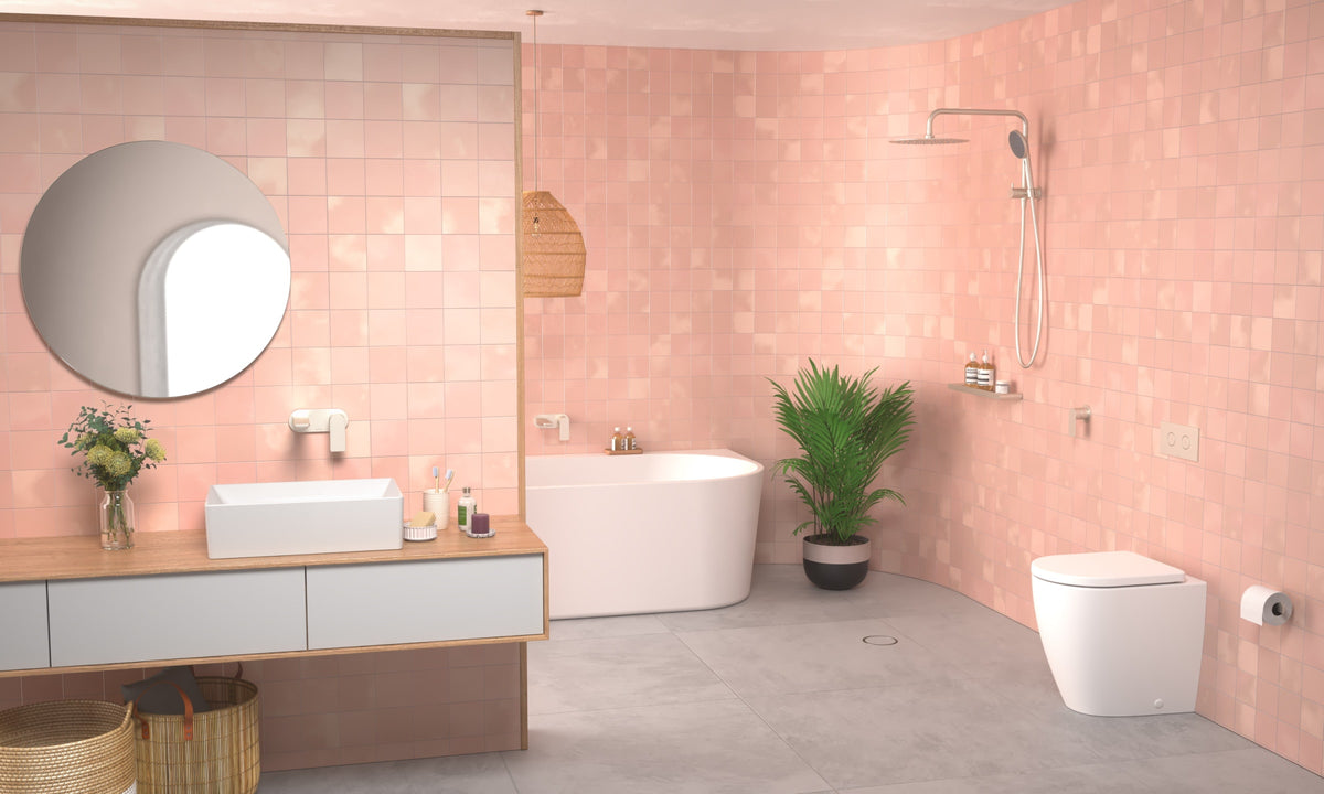 Urbane II Freestanding Bath Filler in Brushed Brass | Caroma