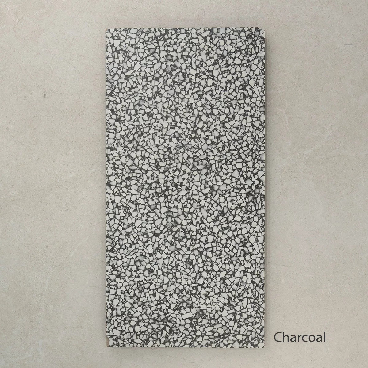 Bondi Terrazzo Look Floor & Wall Tiles in Charcoal, Matt finish