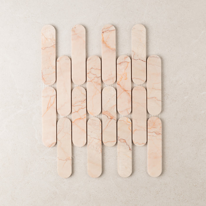 Rosso Connect Marble Mosaic | Honed Natural Stone