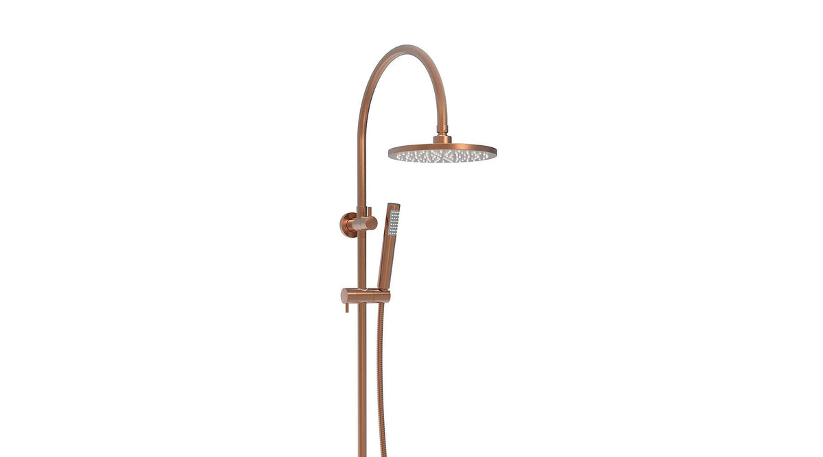 Soul Slimline Gooseneck Shower Set in Brushed Copper | ADP