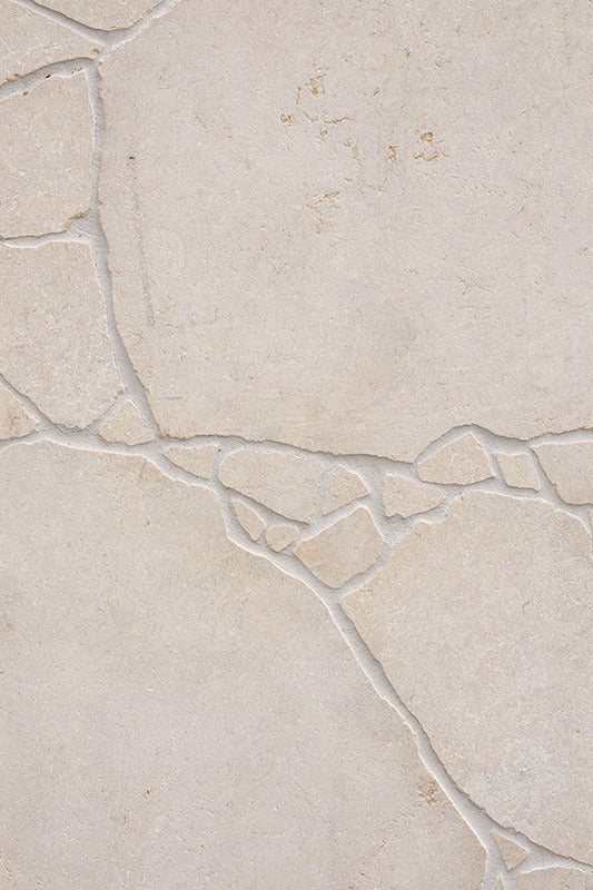 Crema Novelda Sandblasted & Tumbled Limestone Crazy Pave