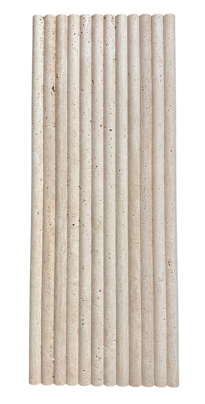 Travertine Bamboo Flute 30 x 900 | Rome & Silver Honed