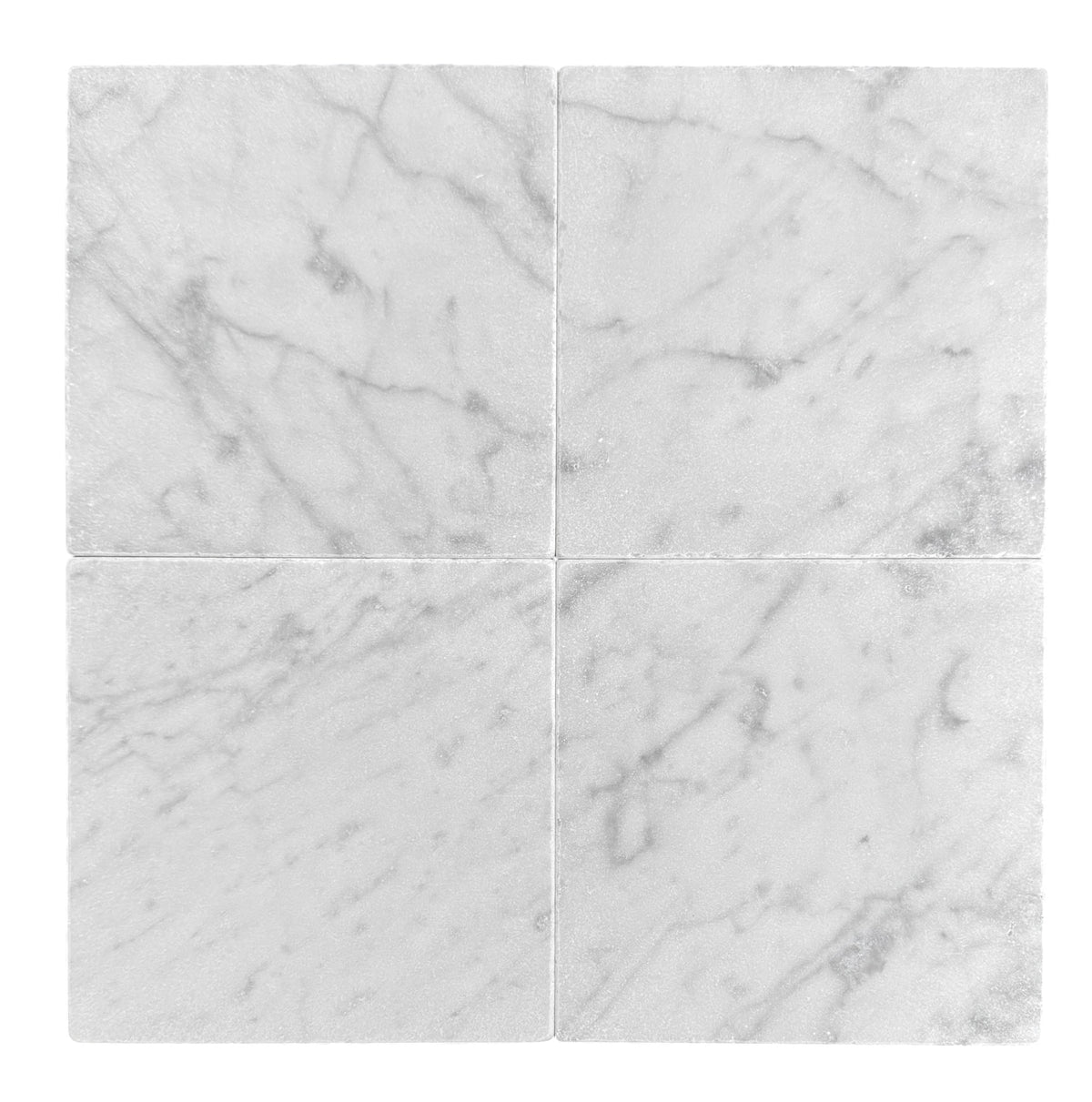 Carrara Square Marble Tile & Mosaic | Tumbled & Honed Natural Stone