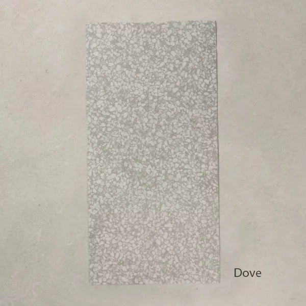 Bondi Terrazzo Look Floor & Wall Tiles in Dove, Matt finish