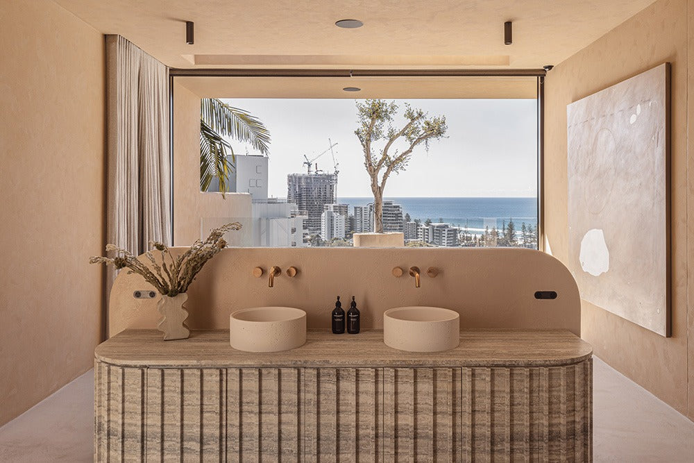 ABI Interiors tapware in a Dune project bathroom