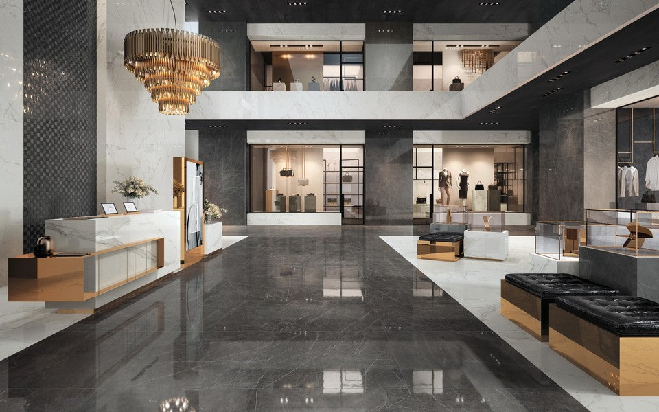 Atlas Concorde Marvel Calacatta Grey porcelain tile