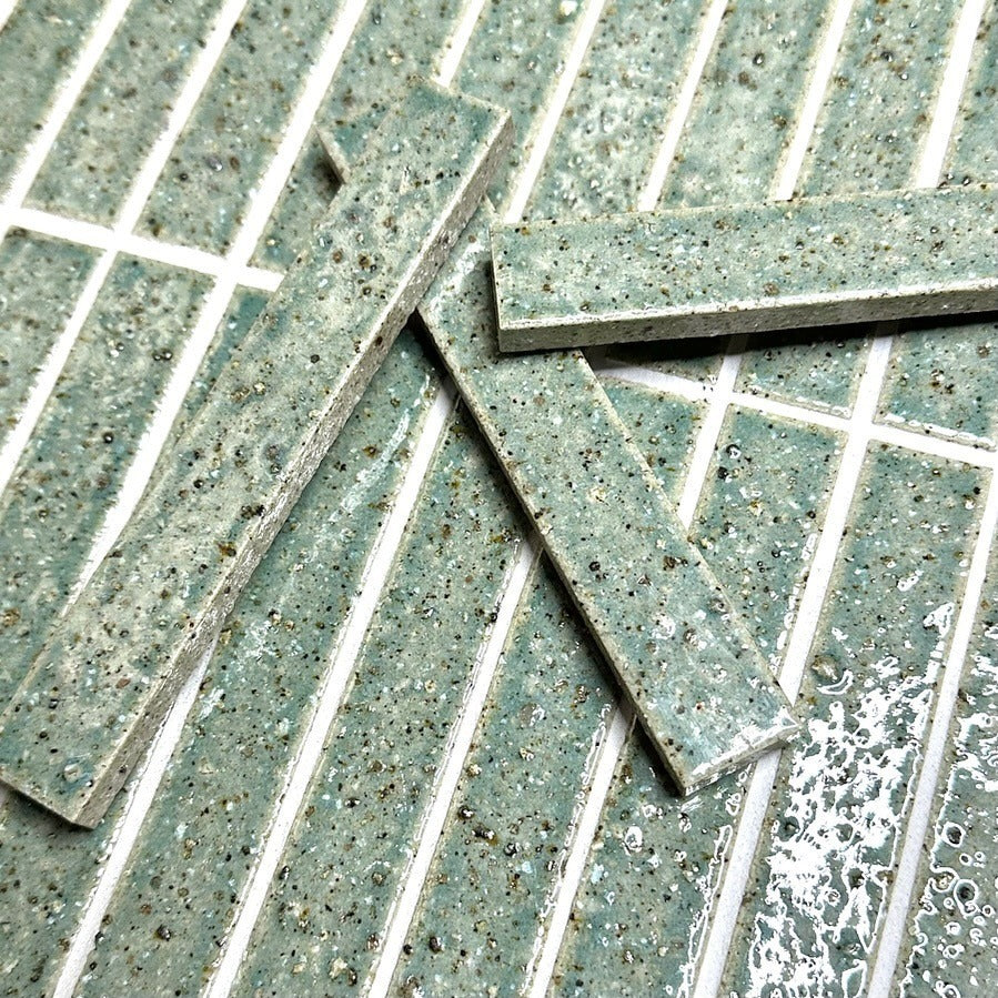 Kazoku handcrafted Japanese mosaic tiles in a finished interior