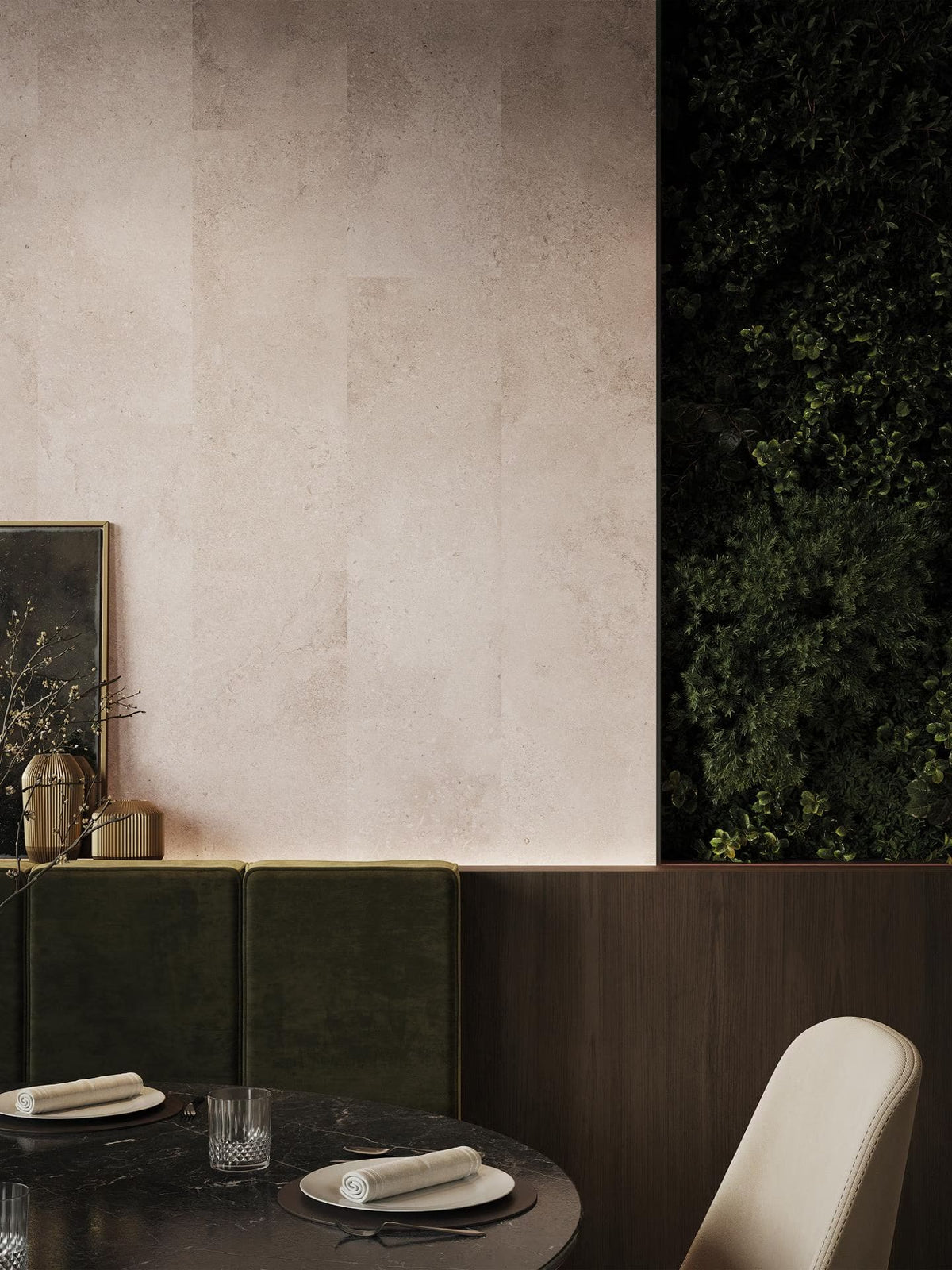 Porcelanosa Lamu warm neutral stone-effect porcelain tile