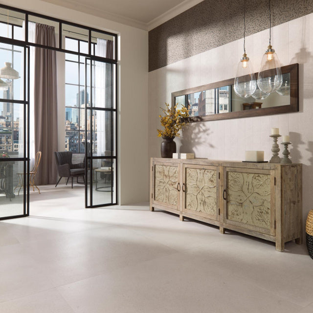 Porcelanosa Spiga White ceramic wall tile