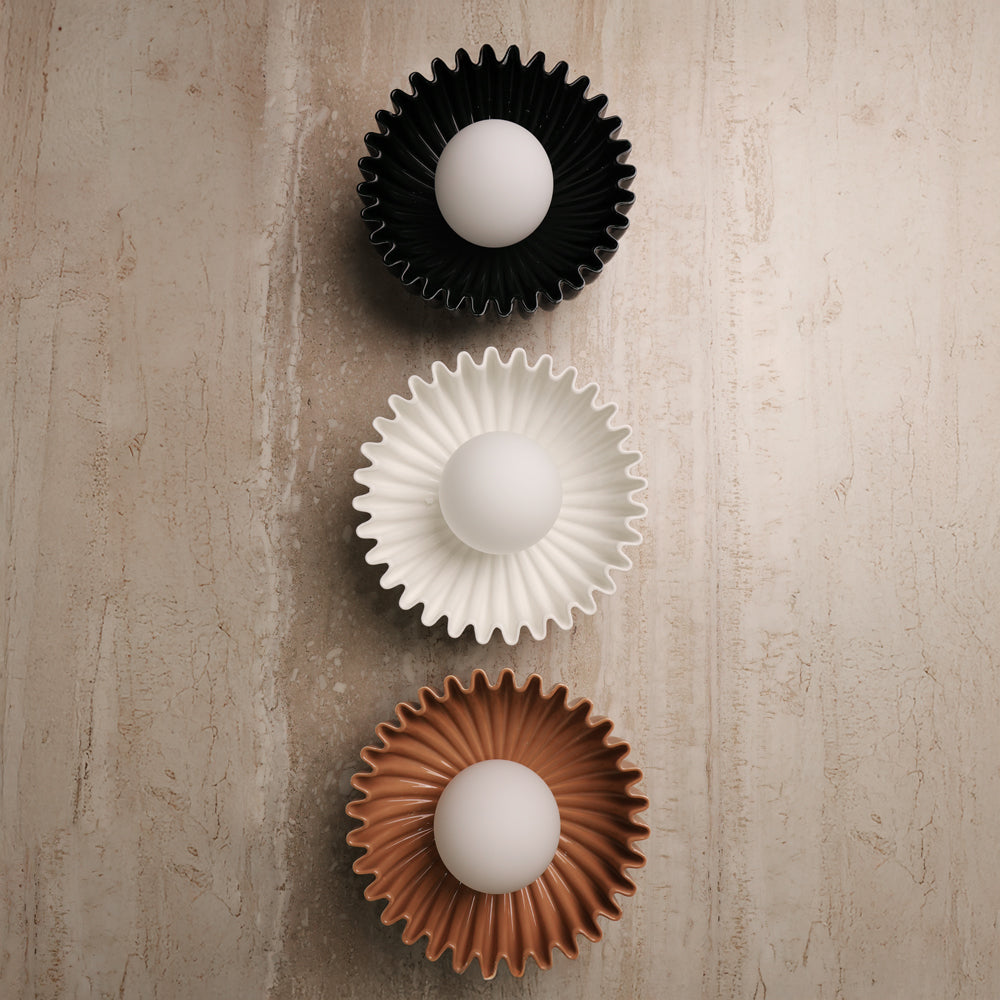 Shell ceramic wall sconce light from the Design Tiles Exclusive range