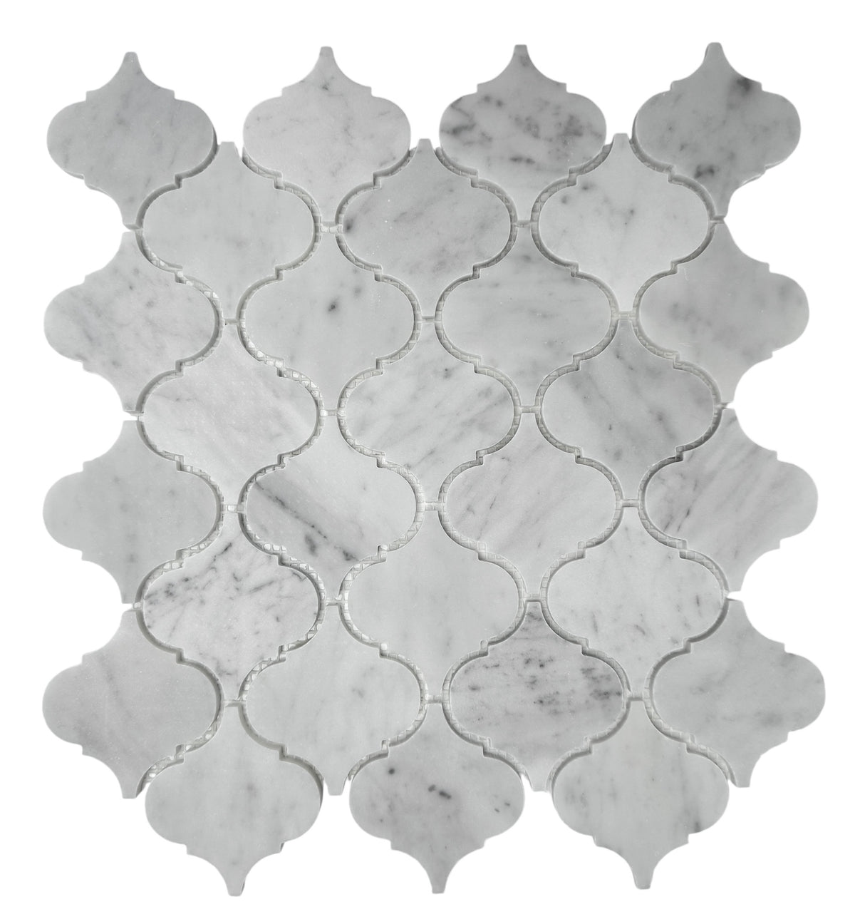 Carrara Arabesque Marble Mosaic | Honed Natural Stone