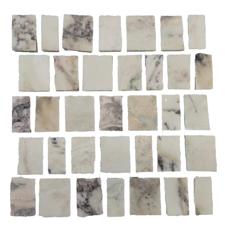 Viola Split Edge Marble Mosaic | Honed Natural Stone