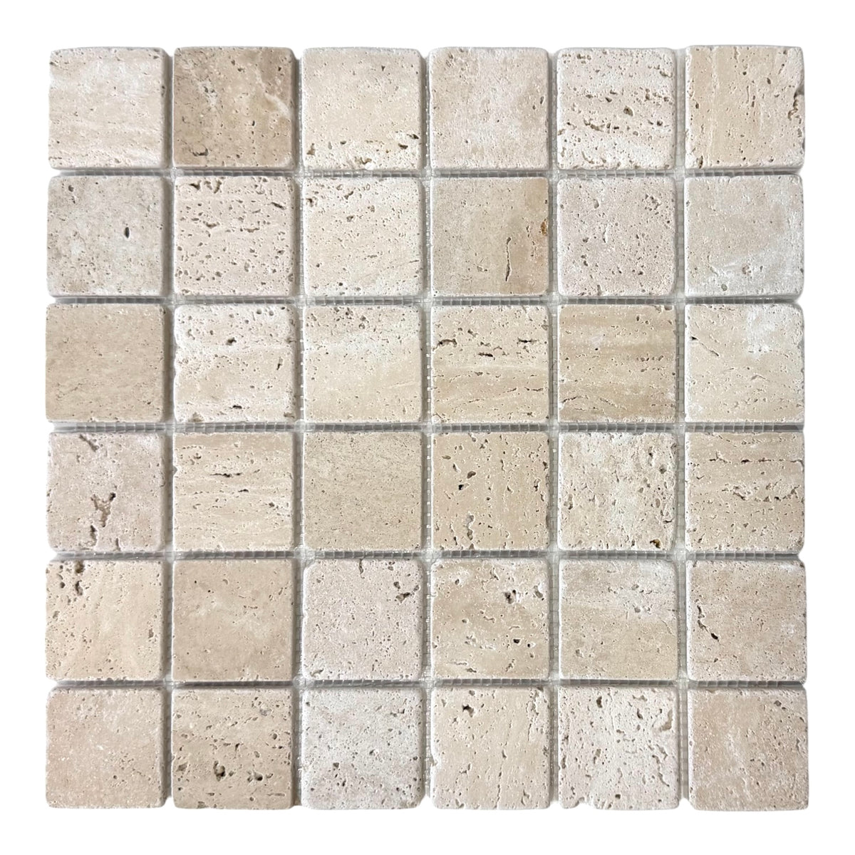Travertine Square Tile & Mosaic | Tumbled Natural Stone