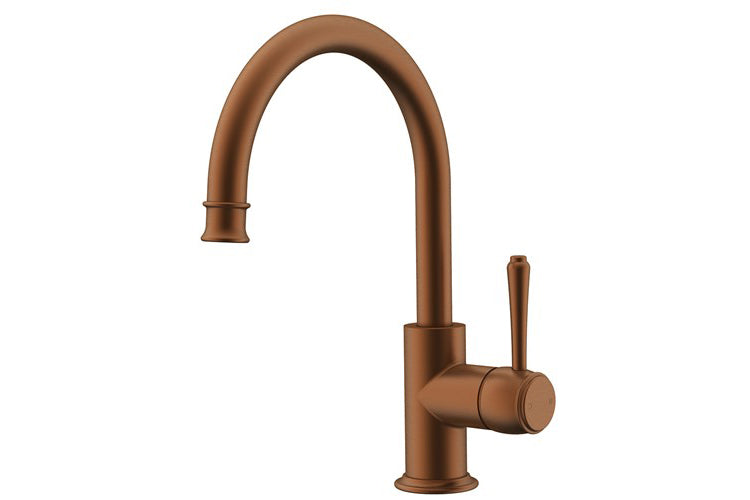 Brushed Copper - Eternal Gooseneck Basin Mixer