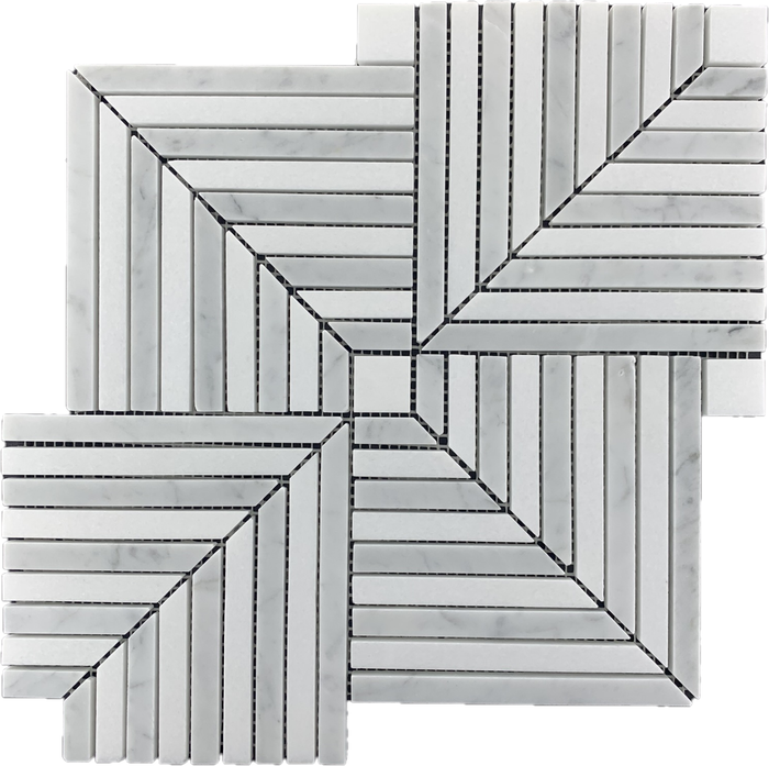 Carrara Modern Marble Mosaic | Honed Natural Stone