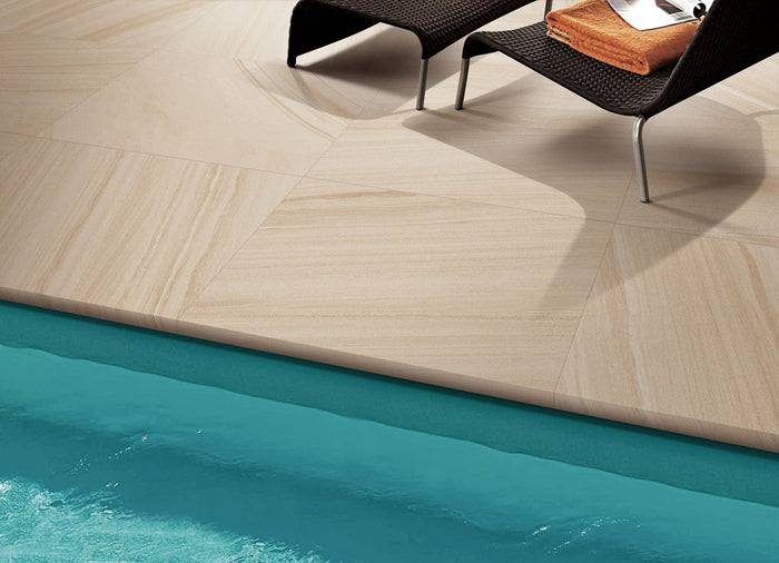 Hawkesbury Ridge Sandstone Look Porcelain Pool Coping