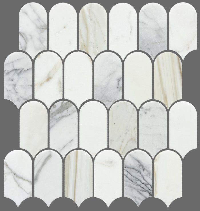 Artemis Feather Honed Marble Mosaic 50x103