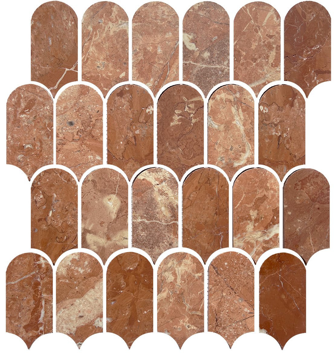 Artemis Feather Honed Marble Mosaic 50x103