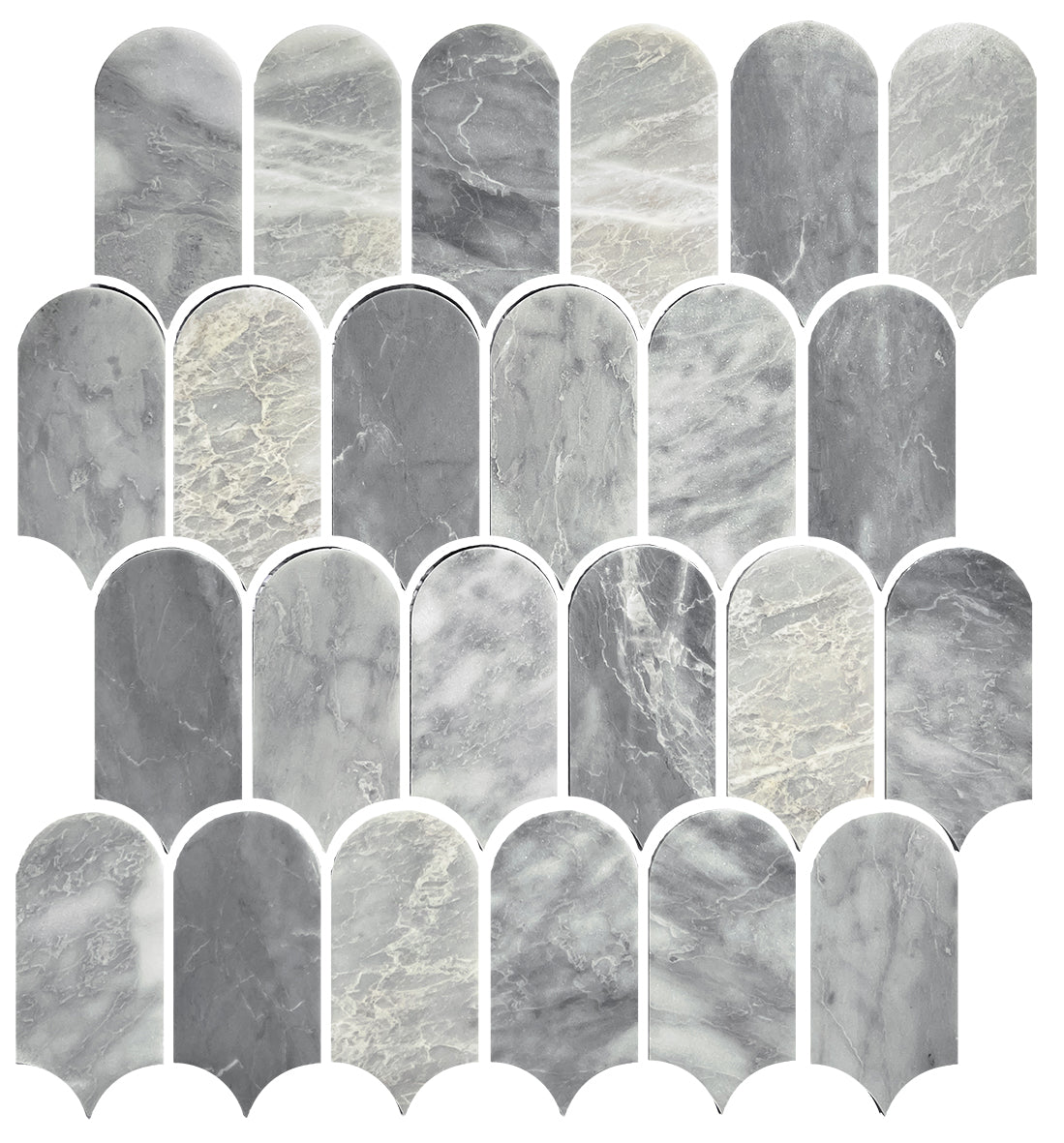 Artemis Feather Honed Marble Mosaic 50x103