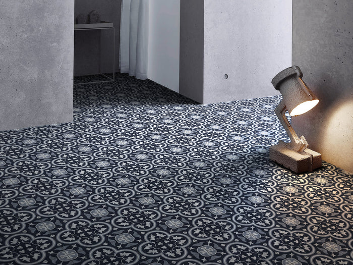 Salisbury Patterned Encaustic Look Porcelain Tile 200x200